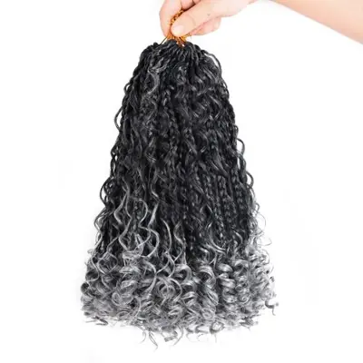 Boîte Tresses Crochet Synthétiques 10 Pouces - Style Boho Bouclé