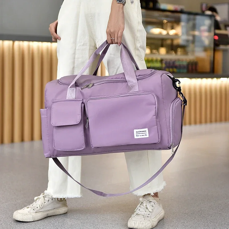 Zdjęcie Torba podróżna o dużej pojemności Weekender Overnight Duffle Bags z przegródką na buty Sportowe torby fitness dla kobiet 2024