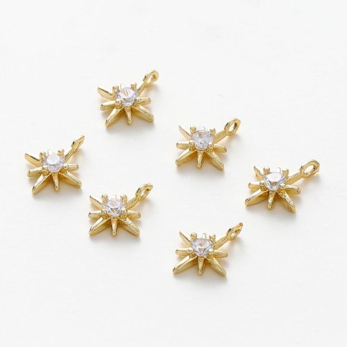 Image de Pendentifs Étoiles Hexagramme 18K - Lot de 10