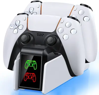 Image de Station de Charge pour PS5 avec LED - Support Chargeur Dual Controller