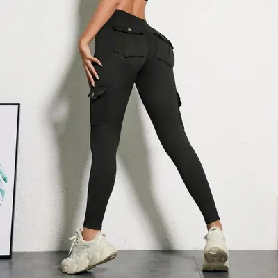 Image de Leggings de Yoga Sans Couture Taille Haute pour Femmes