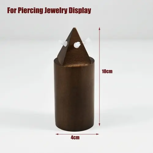 Image de Présentoir en Bois pour Bijoux de Perçage - Forme Fleur & Cœur