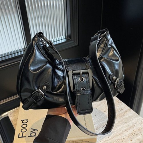Y2K Retro Geplooide Hobo Schoudertas voor Vrouwen - Maillard Stijl Onderarmtas en Clutch Handtas voor Reizen, Werk en Winkelen