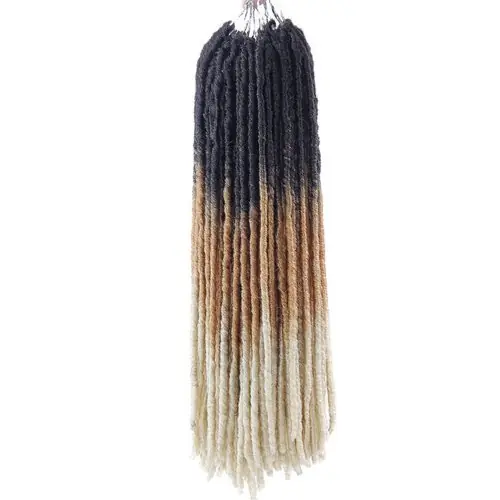 Image de Tresses Faux Locs Ombrées 18 Pouces - Extensions Synthétiques Lisses