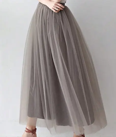 Image de Tutu Jupe Bouffante en Tulle 4 Couches - Longue pour Danse & Fêtes