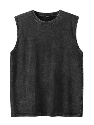 Image de Débardeur Homme Coton Lavé - Style Sportif & Élégant