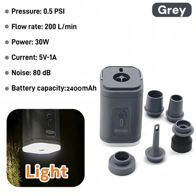 Image de Pompe à air USB portable 3 en 1 gonfle et dégonfle