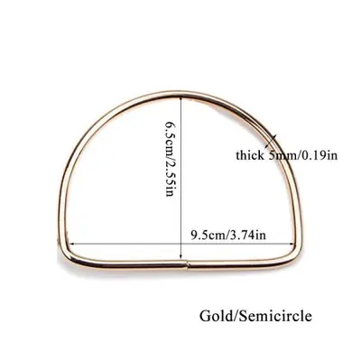 Image de Poignée de Sac Rond en Métal - Accessoire Élégant & Robuste