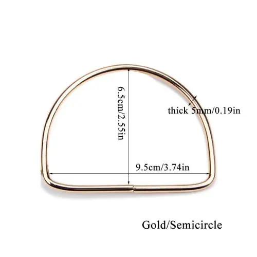 Image de Poignée de Sac Rond en Métal - Accessoire Élégant & Robuste