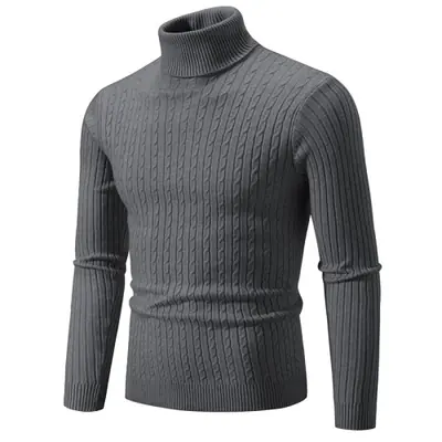 Image de Pull Col Roulé Homme - Laine Chaude & Confortable