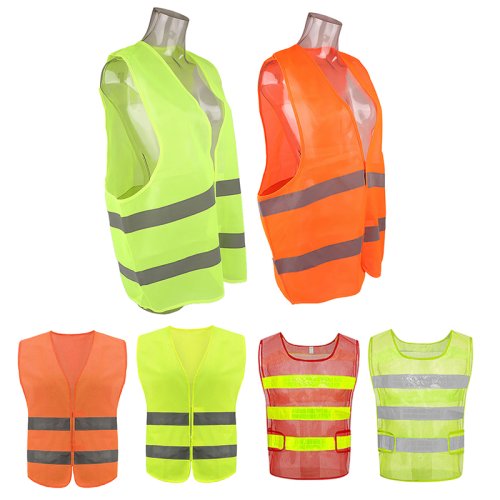 Imagen de Chaleco de Seguridad Reflectante de Alta Visibilidad con Malla Transpirable para Trabajadores de Construcción y Carreteras