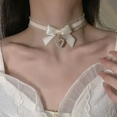 Image de Collier Lolita Dentelle Vintage - Style Gothique & Mignon