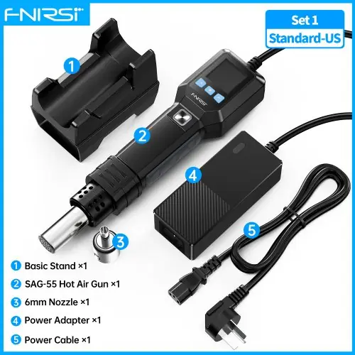Image de Station de Soudure FNIRSI SAG-55 - Pistolet à Air Chaud 550W