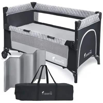 Image de Lit de voyage pliable avec moustiquaire et sac de transport