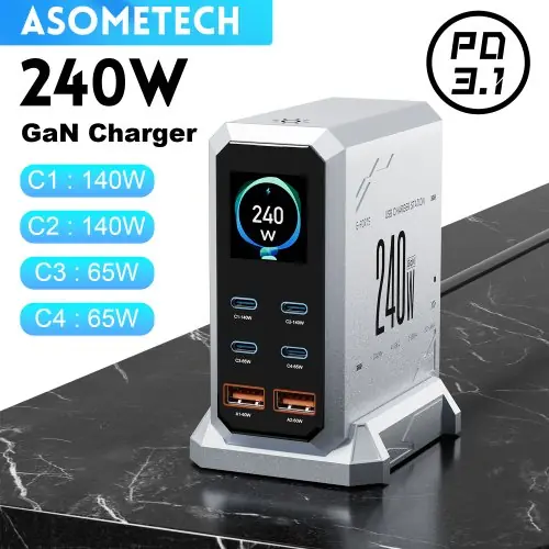 Image de Chargeur Rapide 240W USB-C pour Ordinateurs & Smartphones