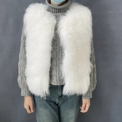 Image de Gilet en Peau de Mouton Mongole - Luxueux & Chaud
