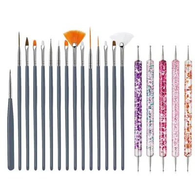 Kit de 20 Pinceaux Nail Art Professionnels