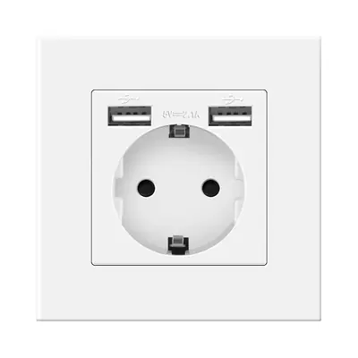 Image de Prise murale USB double 16A - Design moderne & pratique