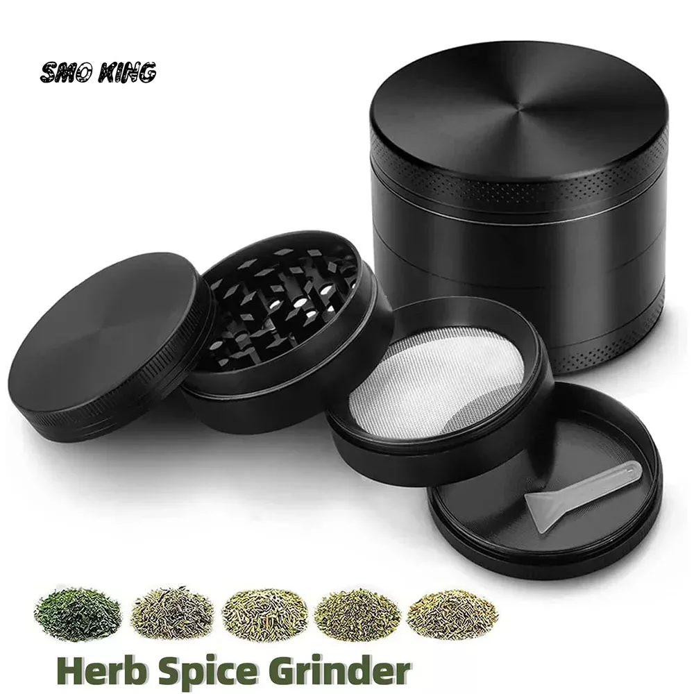 Image of Premium 40/50/63mm Zinc Alloy Mini Herb Grinder – 4-Layer Manual Tobacco Mill for Dry Herbs & Smoking Accessories