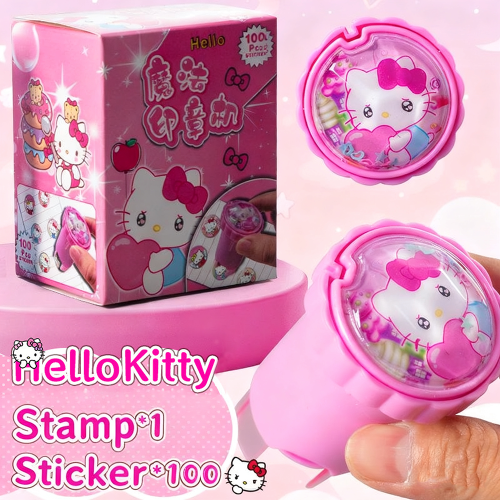 Immagine di 100 Adesivi Magici Sanrio con Sigillo Creativo - Adesivi Ricompensa per Bambini, Ideali come Premi per Studenti e Regali Originali