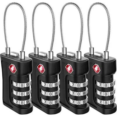Image de Serrures TSA à Code pour Bagages - Pack de 4
