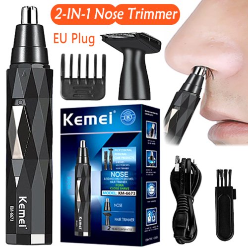 Imagen de Recortador nasal y de barba 2 en 1 recargable - Kemei