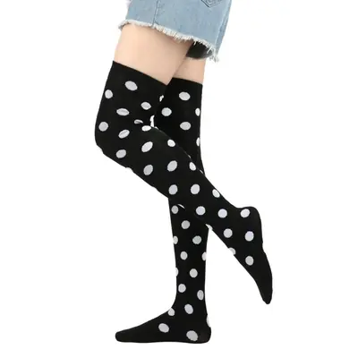 Image de Chaussettes Hautes Rayées & Pois - Style Lolita Harajuku Y2K