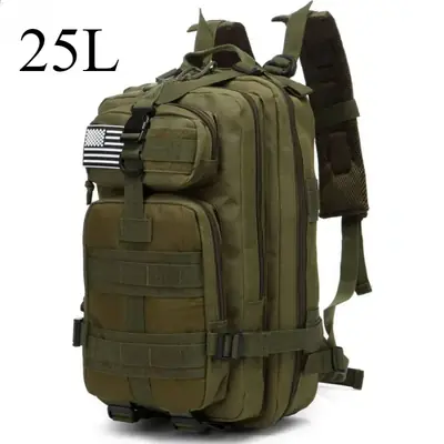 Image de Sac à Dos Tactique 25L/50L - Idéal pour Randonnée et Aventures