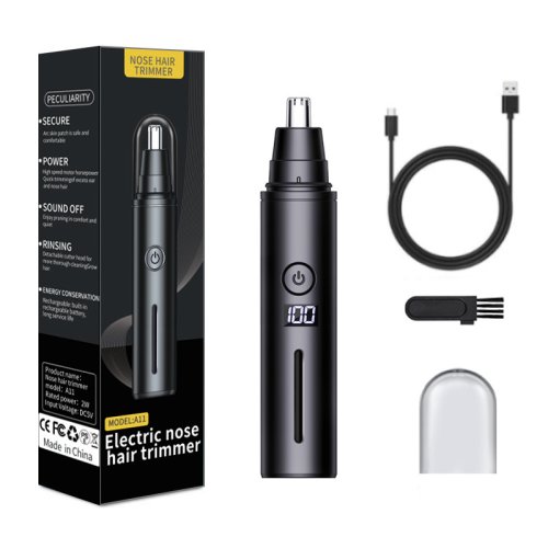 Immagine di Tagliacapelli per naso Trimmer ricaricabile USB per rasoio elettrico per naso Trim peli del naso per donne e uomini