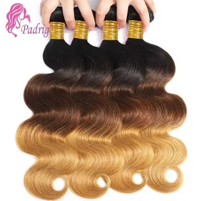 Image de Extensions Cheveux Brésiliennes Body Wave 26'' - Ombré 1B/3/4