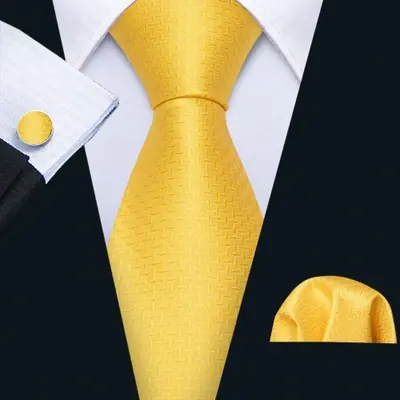 Image de Cravate Homme Soie Rayée - Ensemble Élégant pour Mariage & Affaires
