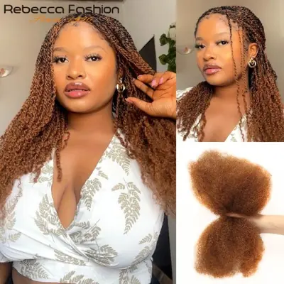 Image de Cheveux afro crépus Remy naturels pour tresses boho