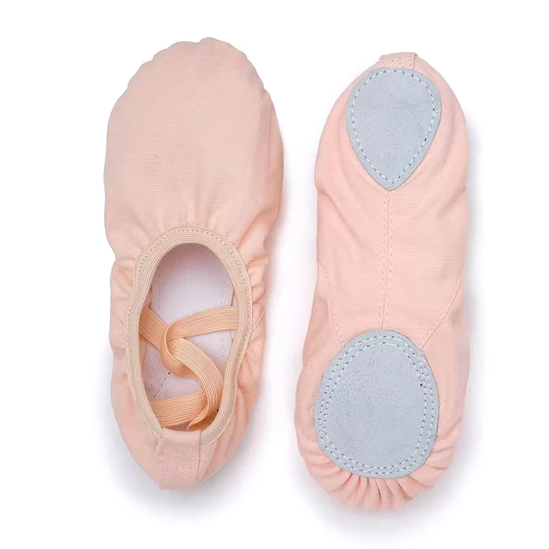 Afbeelding van Zachte Canvas Balletschoenen voor Kinderen en Volwassenen – Splitzool Dansschoenen voor Gymnastiek, Training en Ballerina Oefeningen