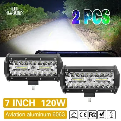 Image de Barre LED 120W 2 Pièces - Éclairage Puissant pour Véhicules Tout Terrain