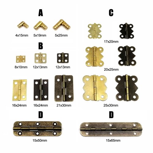 Immagine di Kit Mini Accessori in Ottone Antico per Casa delle Bambole