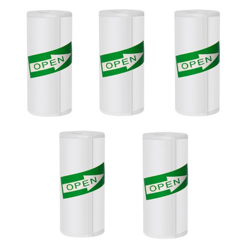 5Roll White Sticker