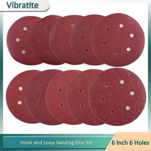 Image de Disque Abrasif 150mm - Grain 60 à 2000 pour Ponceuse Orbitale