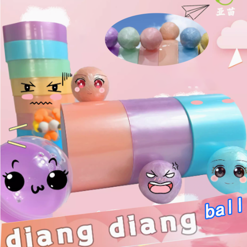 Bild von Natürlicher Kleber-Ball aus Wasserbasis – Farblich Zufällig, Macaron-Design, Großes Klebrigkeits-Level, DIY-Entspannungs-Spielzeug für Anfänger mit Freihand-Faden-Technik