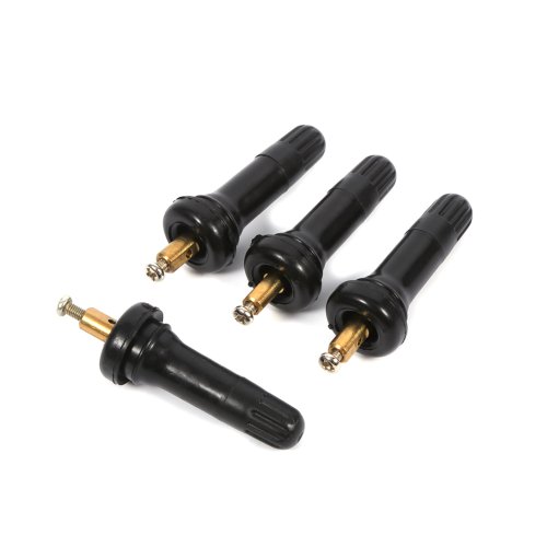 Afbeelding van 4-delig TPMS Bandenspanningsensor Set met Anti-Explosie Bescherming – Snap-in Bandklepvoorzetstukken voor Accurate Bandenspanning Controle
