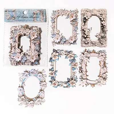 Image de Cartes de Collage Vintage Fleurs - 10 Pièces