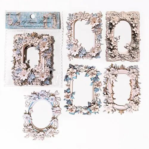 Image de Cartes de Collage Vintage Fleurs - 10 Pièces