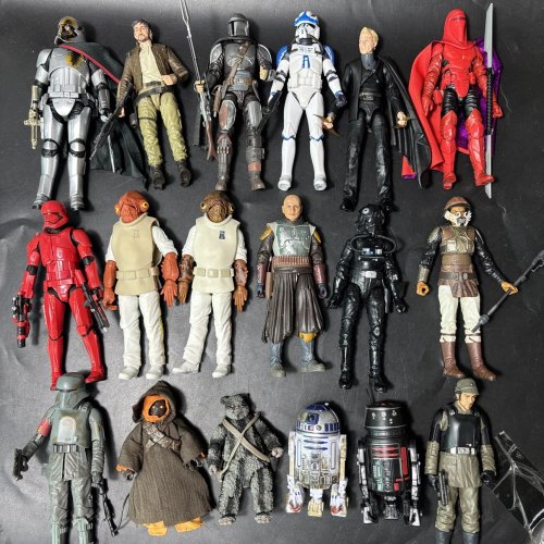 Zdjęcie Figurka Star Wars Czarna Seria – Mandalorian, Boba Fett, Szturmowiec, Trapper Wolf, Obi-Wan Kenobi – Model Postaci do Kolekcjonowania i Gry