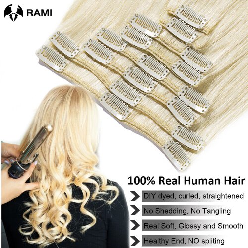 Afbeelding van 7 Stuks Natuurlijke Rechte Menselijk Haar Extensions 100% Remy Haar, 12-26 inch, Vrouwen Haarstukjes voor Volle en Glanzende Look