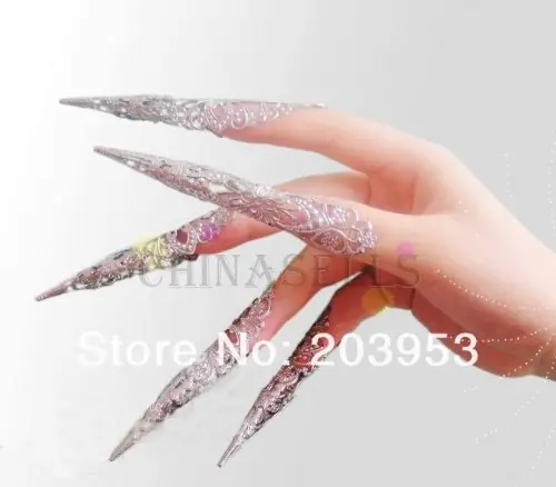 Image de Ongles de Danse du Ventre - Ensemble 5 Pièces Gravé Avalokitesvara