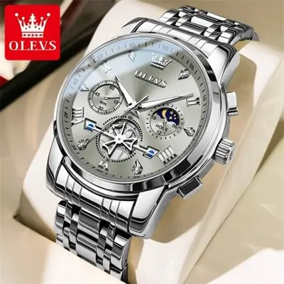 Image de Montre Homme Luxe Chronographe Phase de Lune Étanche
