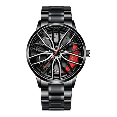 Image de Montre Homme Sport 3D Roue de Voiture - Acier Inoxydable