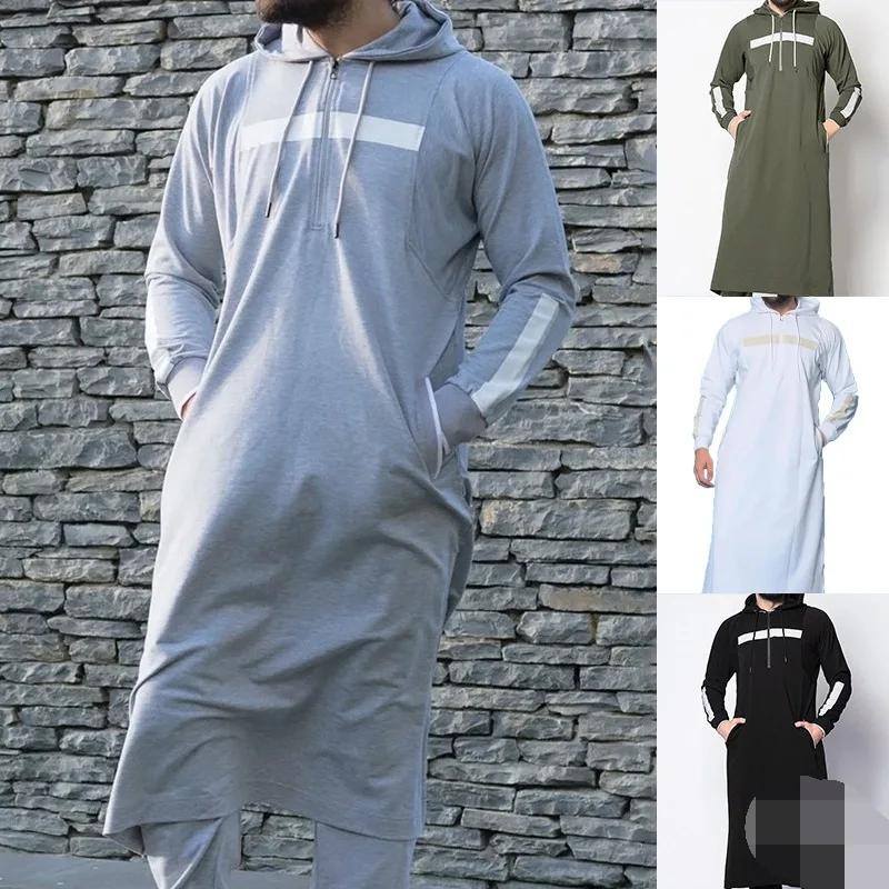 Afbeelding van Stijlvolle Heren Hoodie met Capuchon – Vintage Gestreept Design