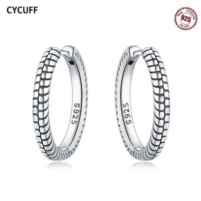 Image de Boucles d'oreilles en argent 925 avec zircone - Élégantes & Hypoallergéniques