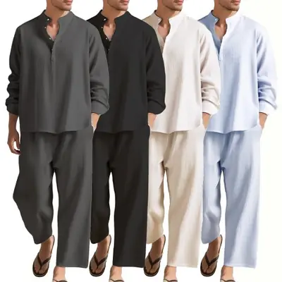 Image de Tenue de plage homme - Chemise + Pantalon à manches longues