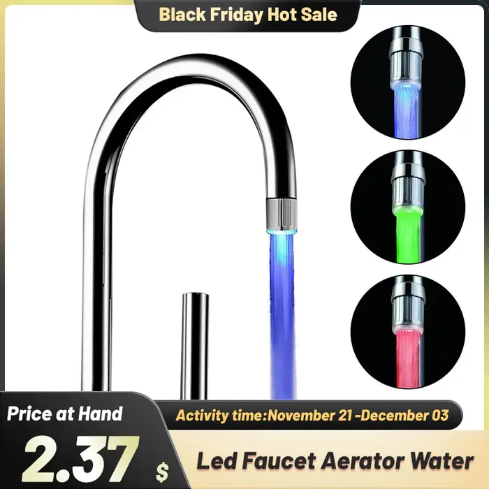 Image de Robinets LED Économiseurs d'Eau - 3 Couleurs
